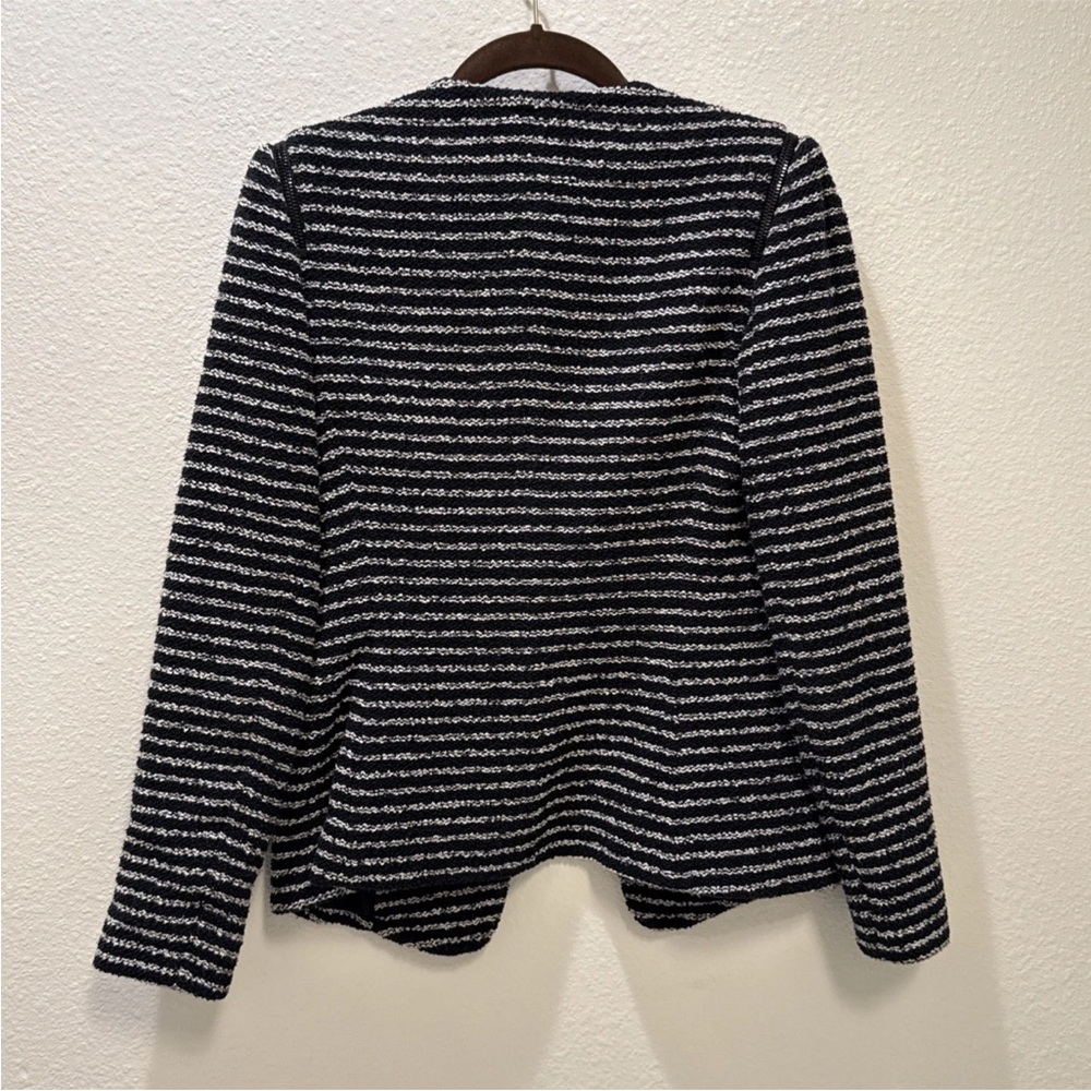 Theory Revolve Purposeful Stripe Yaisa Z Jacket Blazer in Black White Petite TP - Picture 5 of 6